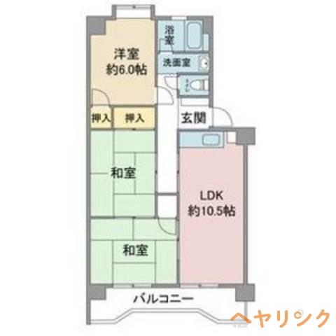 レジデンス・オーミ(3LDK/3階)の間取り写真