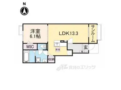 クレストール1(1LDK/1階)の間取り写真