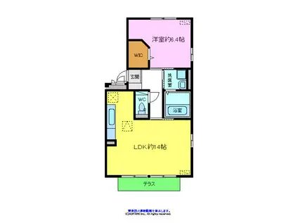 プライムコート(1LDK/2階)の間取り写真