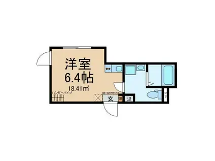 ブライトフォー(ワンルーム/3階)の間取り写真