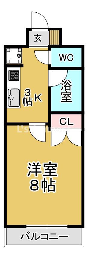 コージーコートこもれび館(1K/3階)の間取り写真
