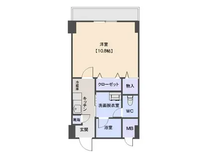 アサヒ駅前ビル(1K/7階)の間取り写真