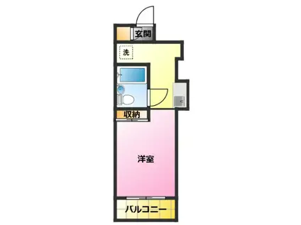 スカイコート武蔵小杉第4(ワンルーム/1階)の間取り写真