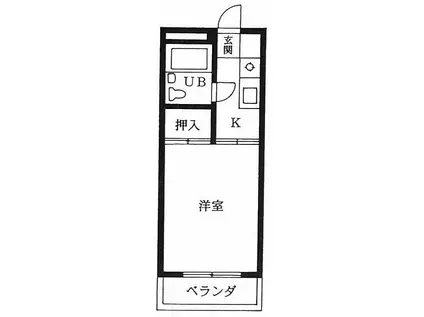 ハートランドつくば(1K/2階)の間取り写真