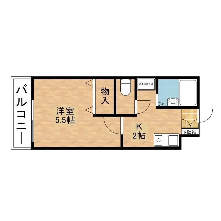 リーガル栄田(1K/1階)の間取り写真