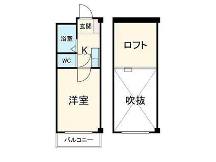 プリンセスガーデン日進(1K/3階)の間取り写真