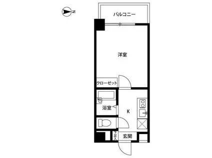 プレール高井戸(1K/2階)の間取り写真