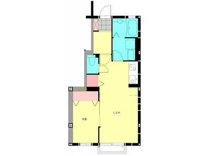 ディアコート(1LDK/1階)の間取り写真