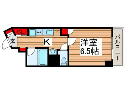 アルビオン・ソレイユ(1K/3階)の間取り写真