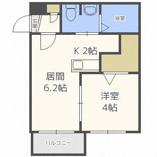 VILLAGE北大通壱番館(1LDK/10階)の間取り写真