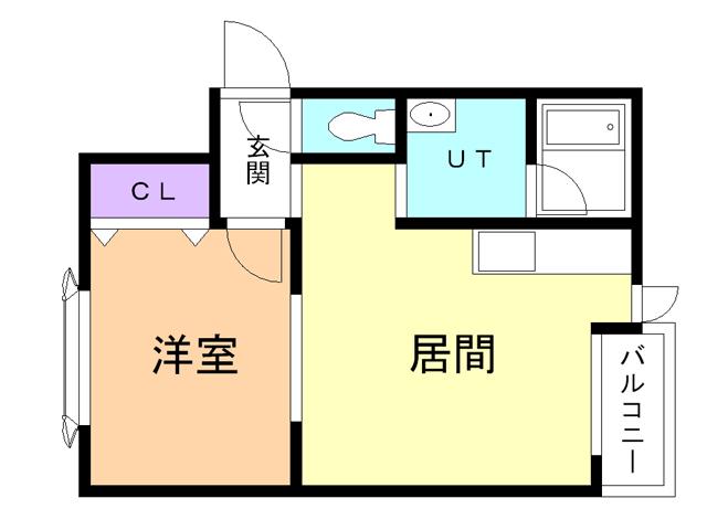 クレールM(1LDK/2階)の間取り写真