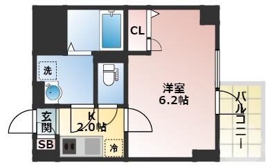 S-RESIDENCE新大阪RISH(1K/13階)の間取り写真