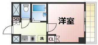 カーサパスコロ(1K/3階)の間取り写真