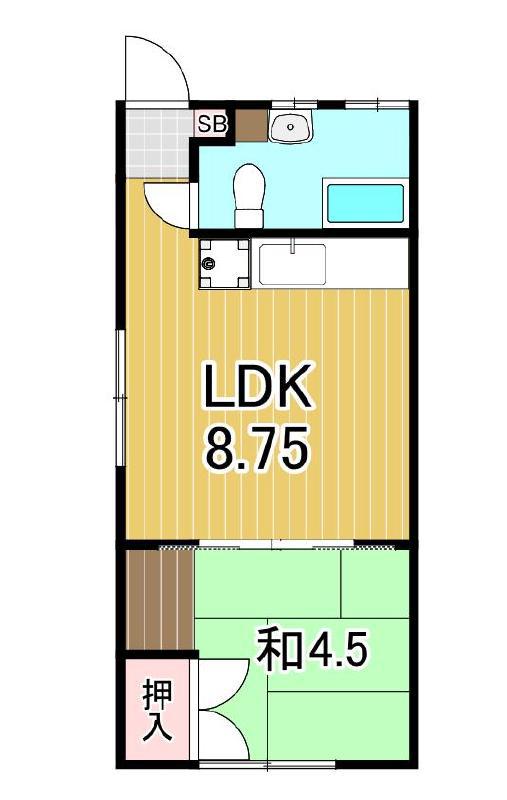 ザ・スタンダードアパートメント浅草(1LDK/2階)の間取り写真