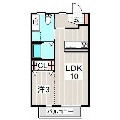 アビニヨン(1LDK/2階)の間取り写真
