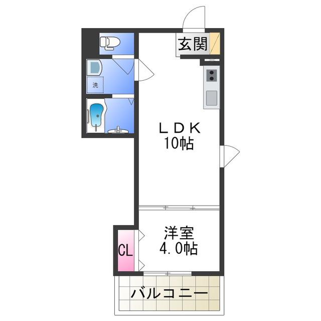 FSTYLE出島海岸通(1LDK/3階)の間取り写真