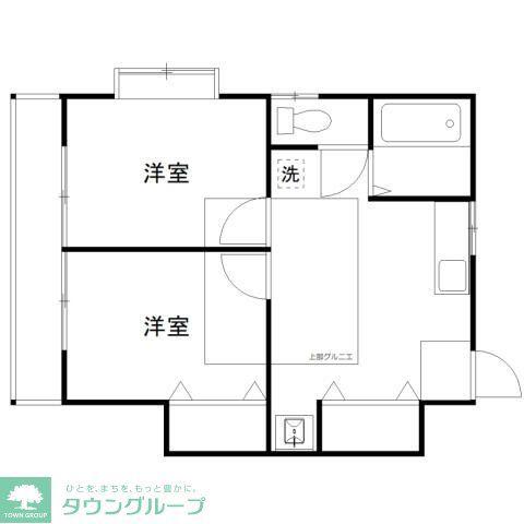 栄ハイツ(2DK/2階)の間取り写真