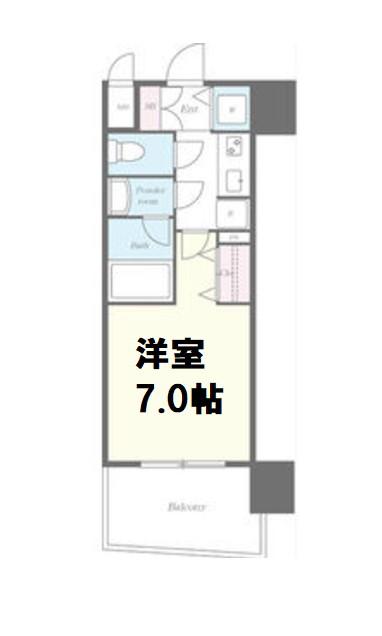 セイワパレス梅田茶屋町(1K/8階)の間取り写真