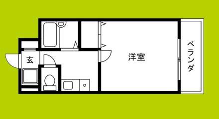 クリアコートU PT5(1K/3階)の間取り写真