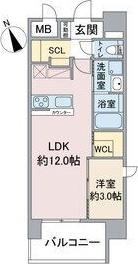 CASA VIA(1LDK/5階)の間取り写真
