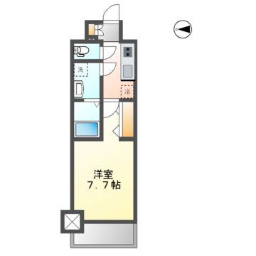 S-RESIDENCE庄内通駅前CURERE(1K/12階)の間取り写真