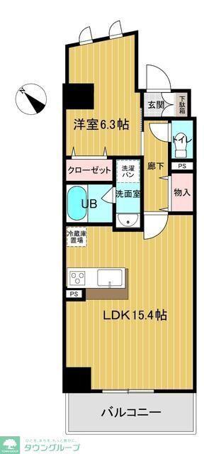 LUCE VII(1LDK/2階)の間取り写真