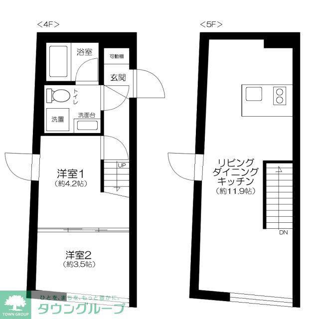 TRIAS321(2LDK/4階)の間取り写真