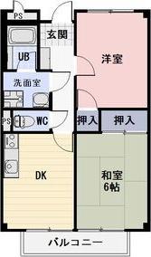 エクセルタウン(2DK/3階)の間取り写真