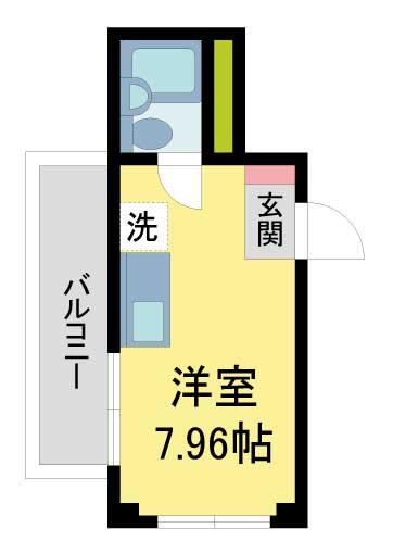 リベラール美園(1K/2階)の間取り写真