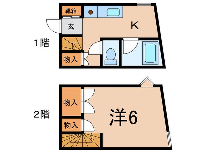 キラトン塚越(1K/1階)の間取り写真