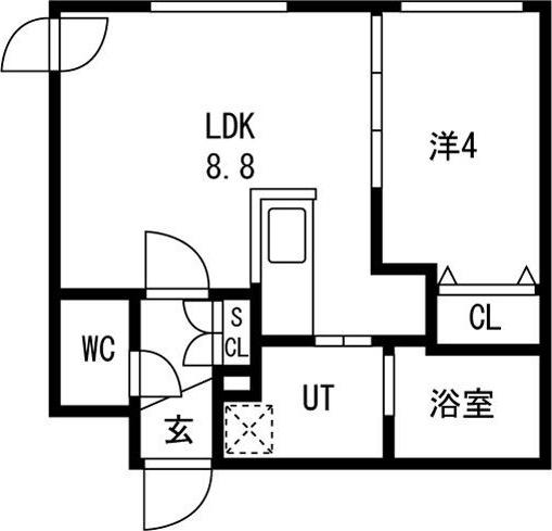 ONE STAGEひばりが丘II(1LDK/1階)の間取り写真