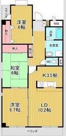 ネスト三吉(3LDK/4階)の間取り写真