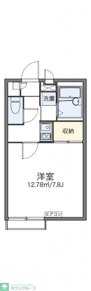 レオパレスアクト六木(1K/2階)の間取り写真