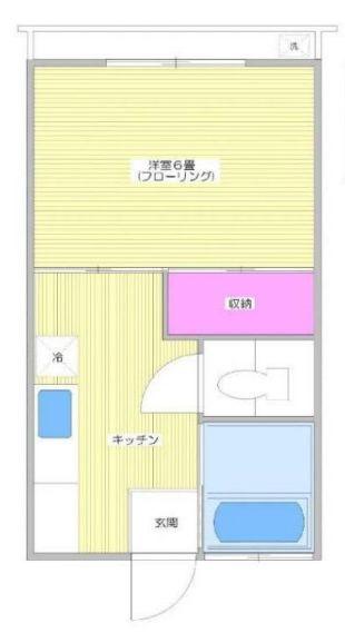 美好マンション(1K/3階)の間取り写真