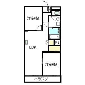 ロイヤル太平洋(2LDK/3階)の間取り写真