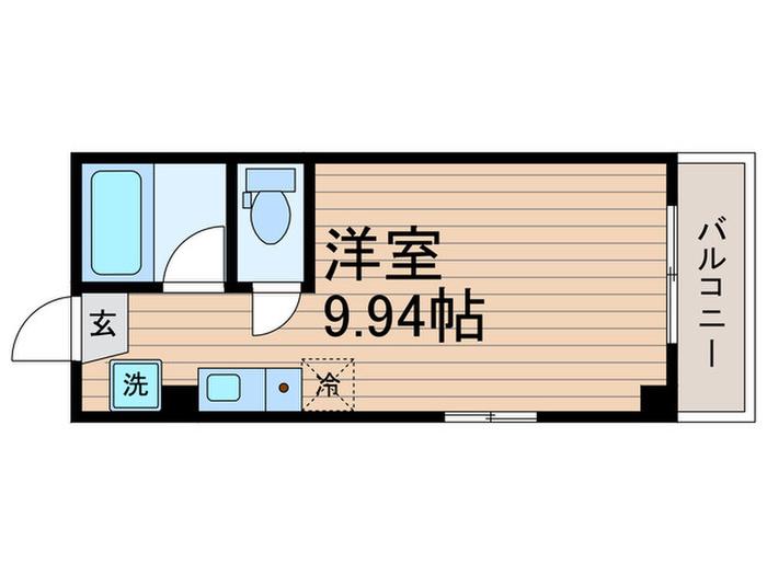 BUON(ワンルーム/3階)の間取り写真