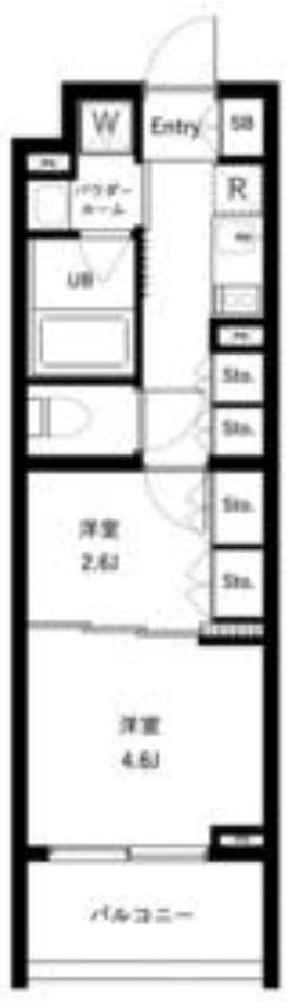 セジョリ高井戸(1DK/3階)の間取り写真