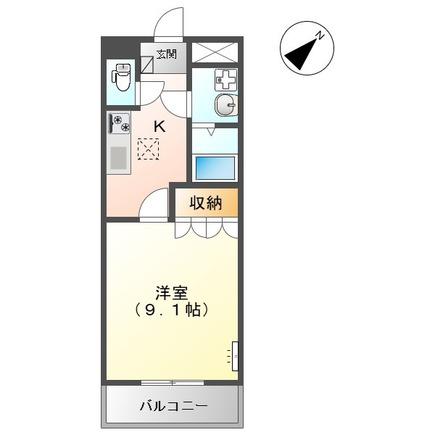 ルーエンハイム(1K/2階)の間取り写真