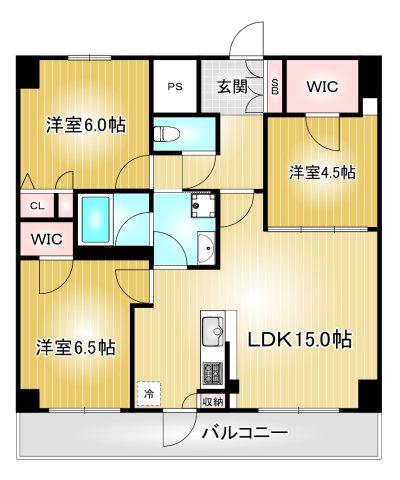 S-RESIDENCE高岳ARDENT(3LDK/2階)の間取り写真