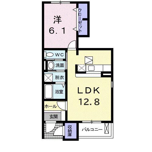 SOPHIAA(1LDK/1階)の間取り写真