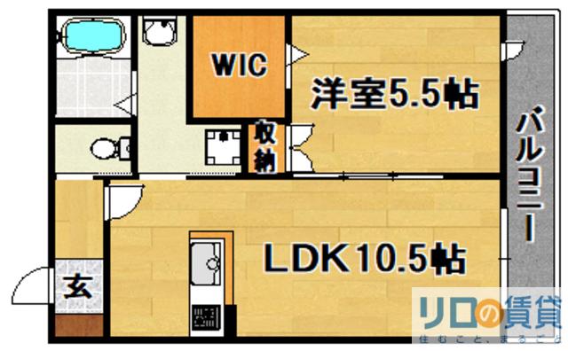 ティースリーカーサモジュカ(1LDK/3階)の間取り写真