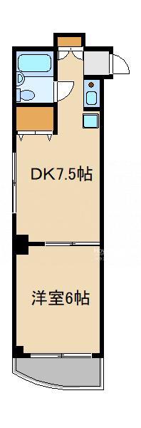 ジョイフル西池袋(1DK/2階)の間取り写真