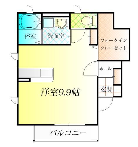 メゾン バルーンフラワー(1LDK/1階)の間取り写真