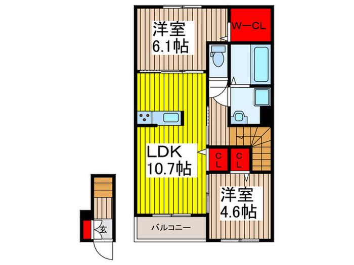 ELPIS(2LDK/2階)の間取り写真