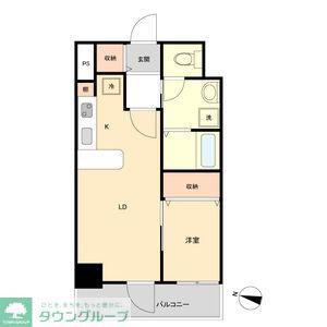 ヴェルジュコートI(1LDK/2階)の間取り写真