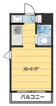 興パレセゾン経堂(ワンルーム/1階)の間取り写真