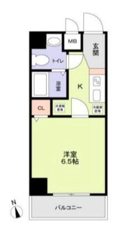 ライジングプレイス大森二番館(1K/3階)の間取り写真