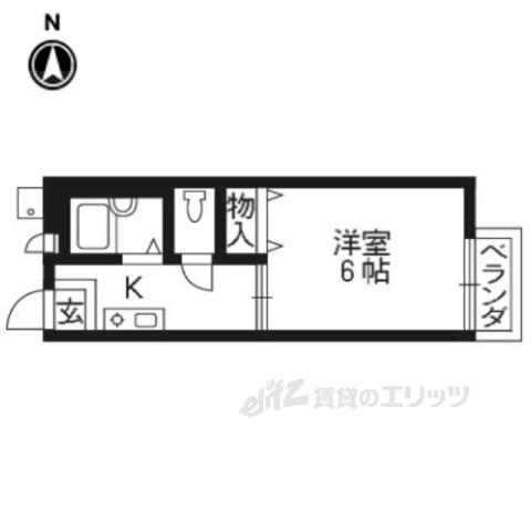 チェリーハイツ(1K/2階)の間取り写真