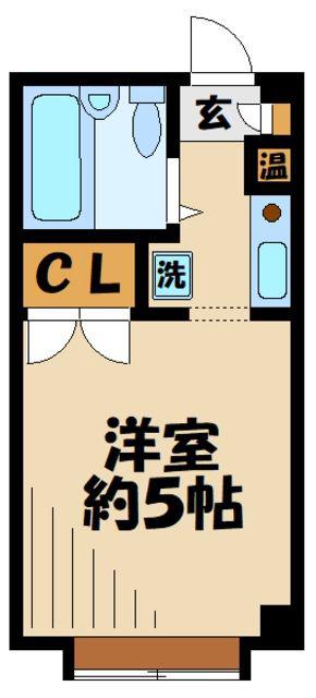 ラカセッタ(ワンルーム/3階)の間取り写真