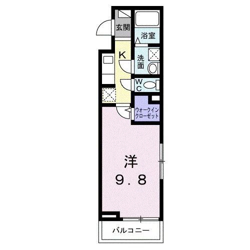 ヴィラ エクセレーナ(1K/3階)の間取り写真